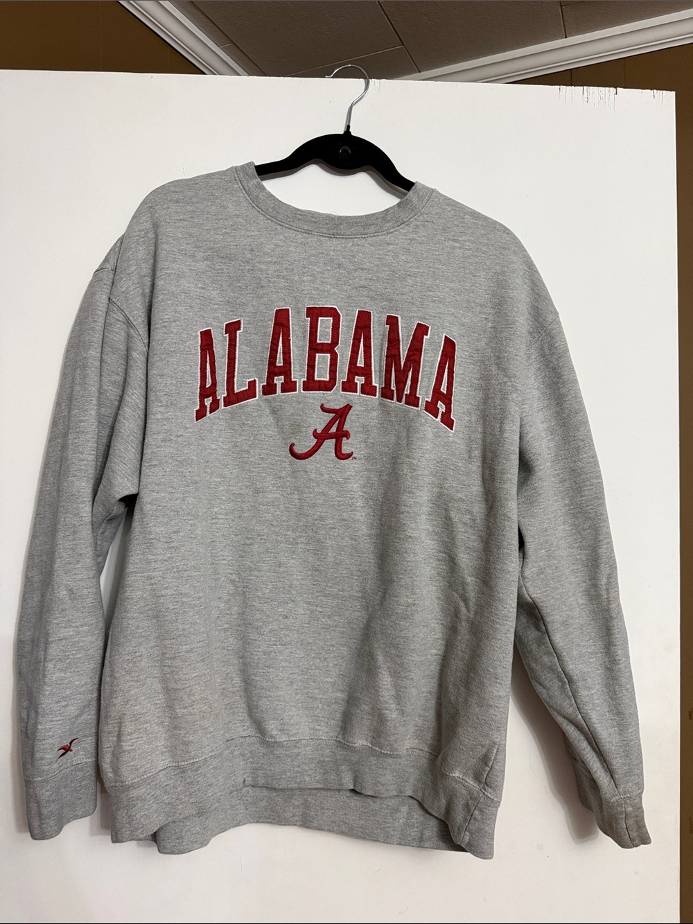 Alabama Grey Crewneck Sweatshirt with Crimson Logo XL